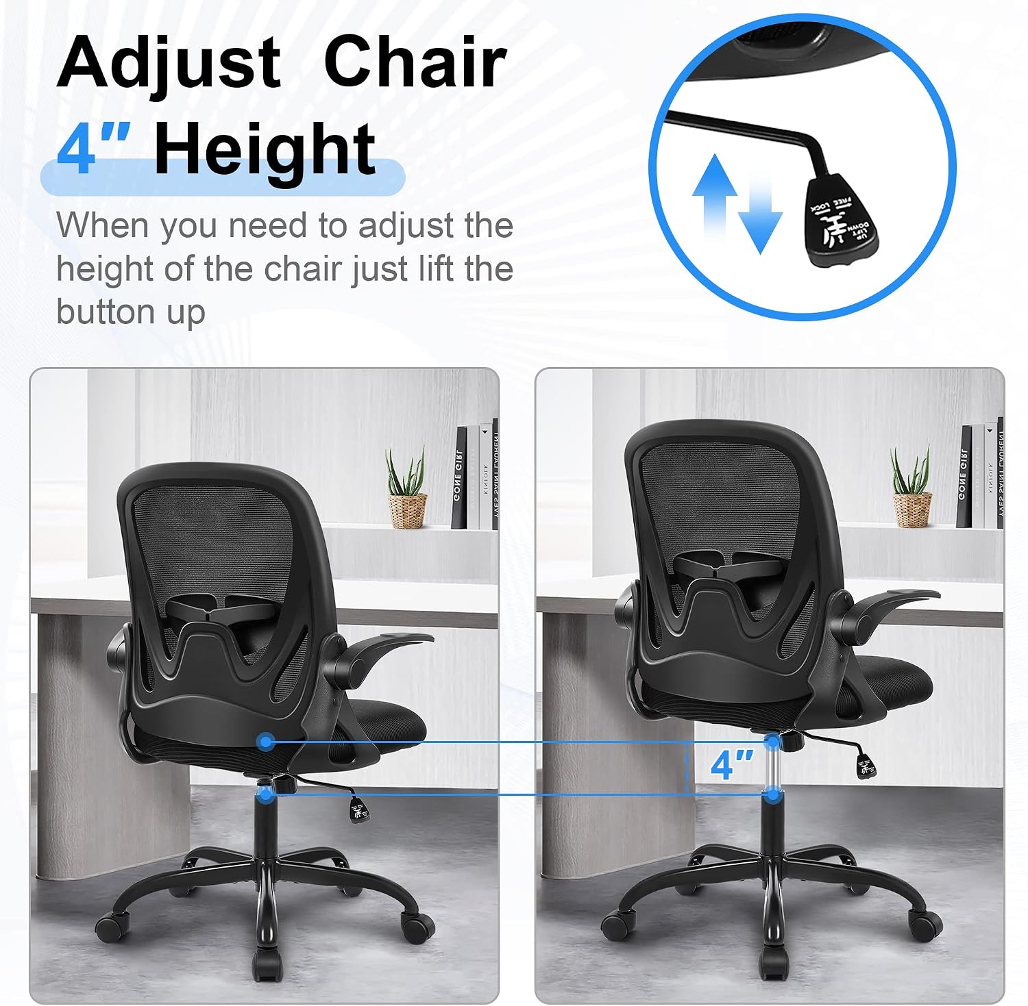 Primy Office Chair Ergonomic Desk Chair with Adjustable Lumbar Support and Height
