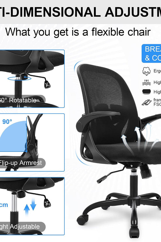 Primy Office Chair Ergonomic Desk Chair with Adjustable Lumbar Support and Height