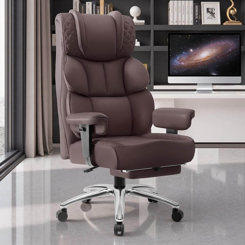 Widened Big and Tall Leather Executive Back Support Office Chair 309