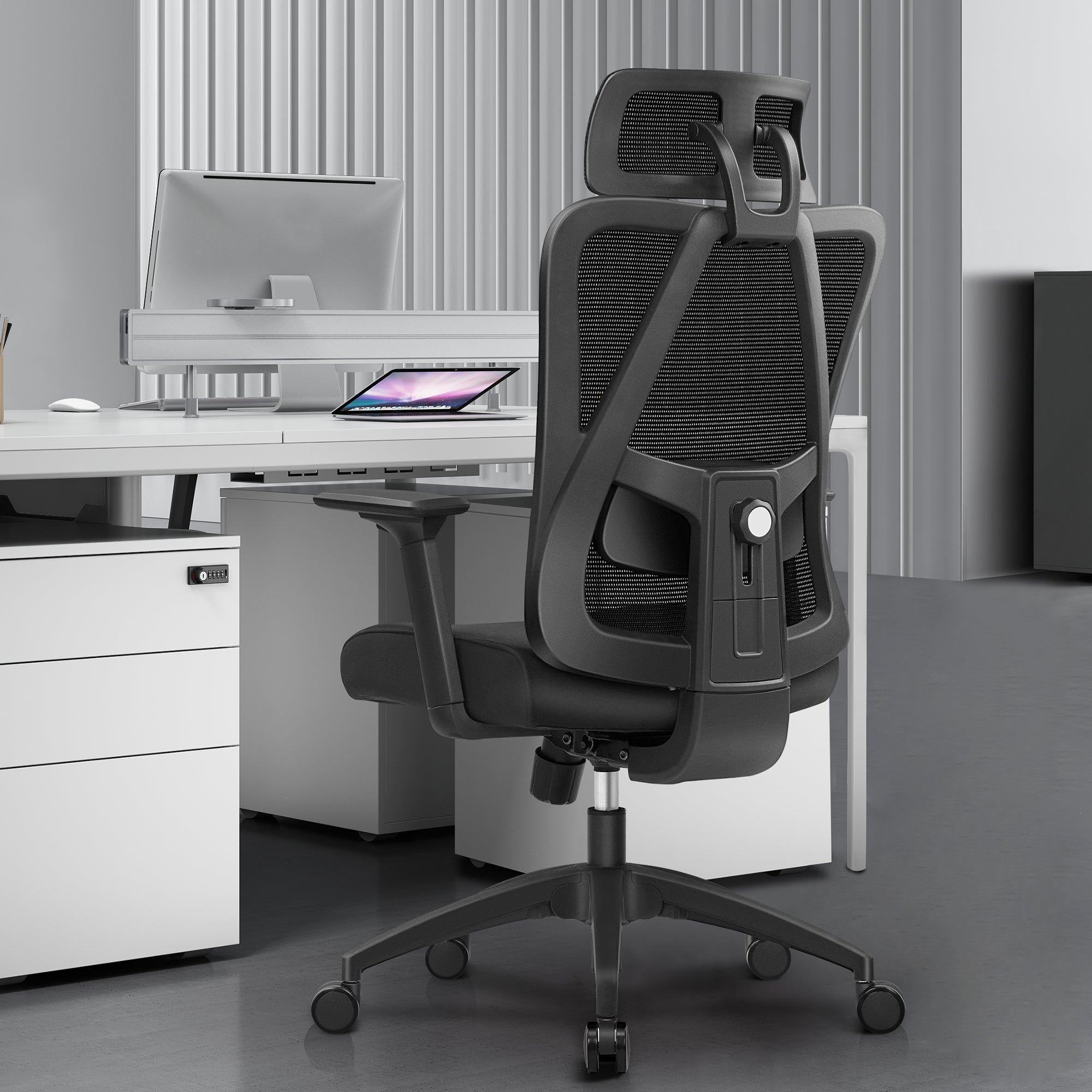 Ergonomic Office Chair, Computer Desk Chair with Adjustable Sponge