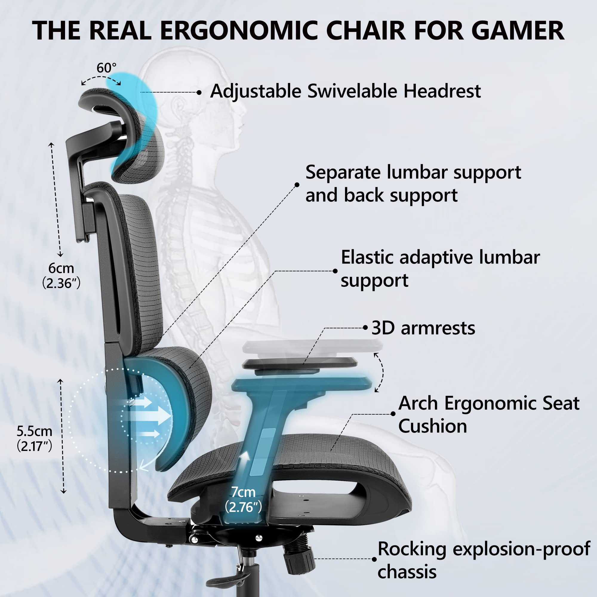 Ergonomic Chair With Adaptive Lumbar Support