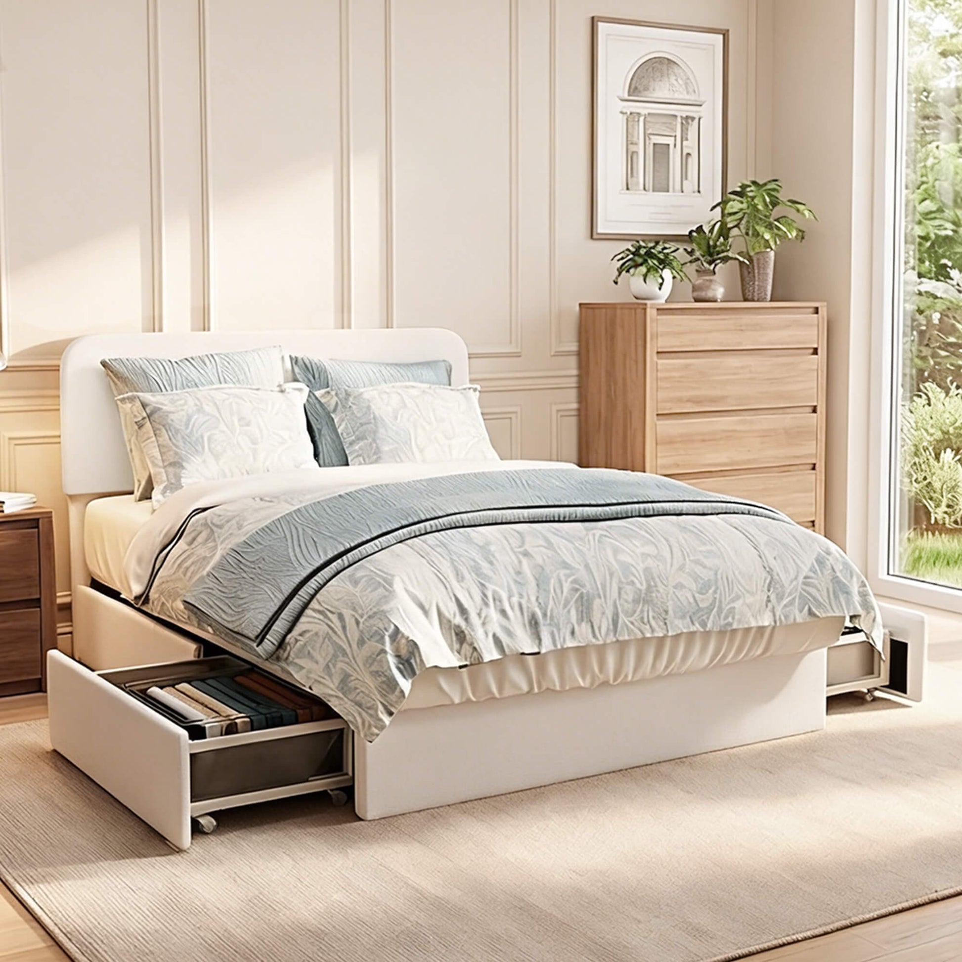 Nuvora Bed with Spacious Storage Drawers