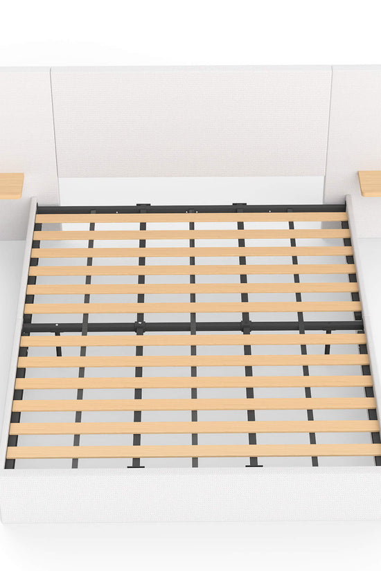 ModuNest Solid Wood Bed with Built-in Side Tables