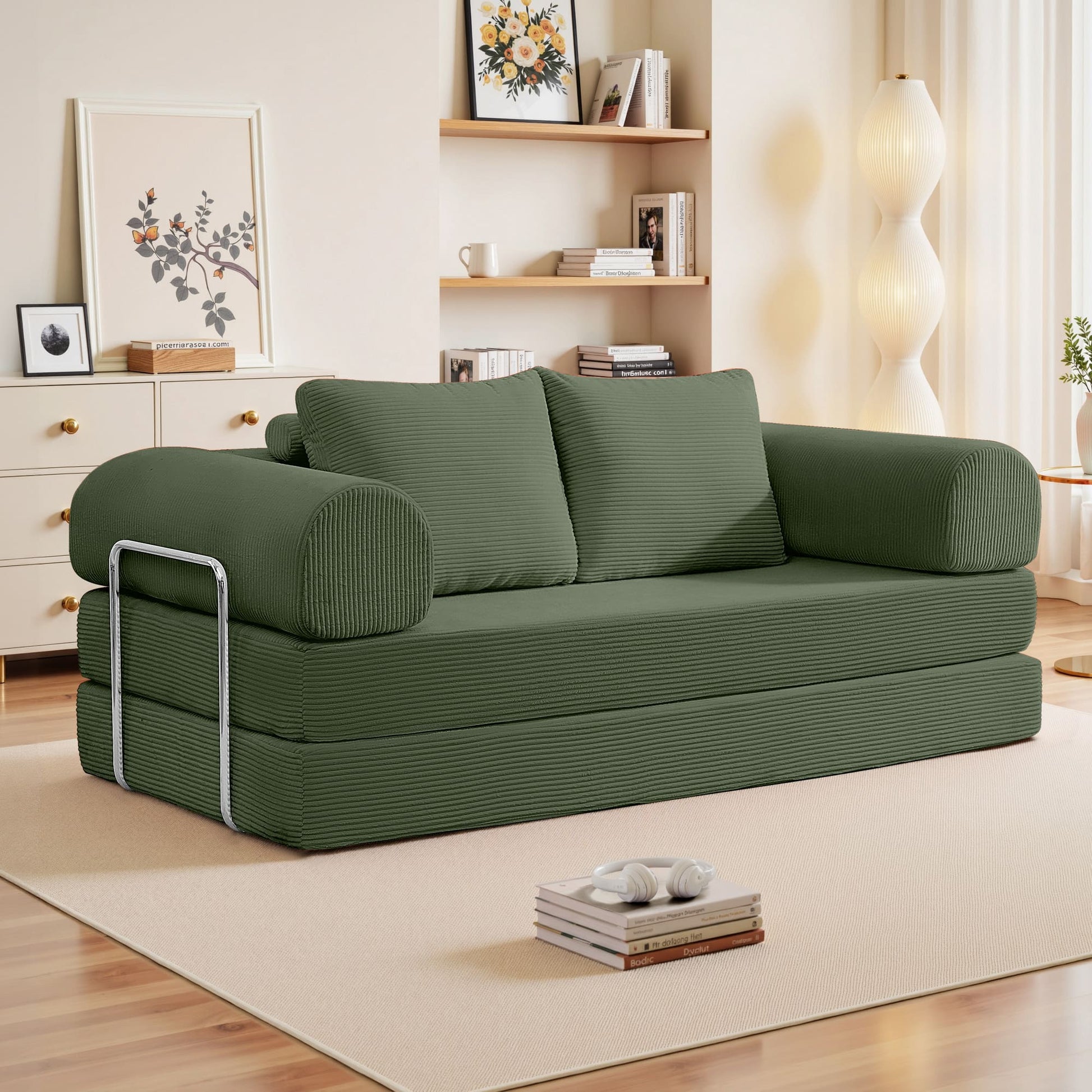 6-in-1 Combination Sponge Floor Sofa with Two Big Pillows