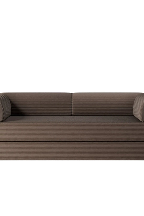 Primyhome Large Coffee Brown convertible foldable sofa bed