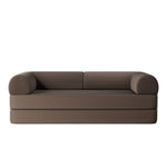 Primyhome Large Coffee Brown convertible foldable sofa bed