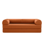 Primyhome Large Pumpkin Brown convertible foldable sofa bed