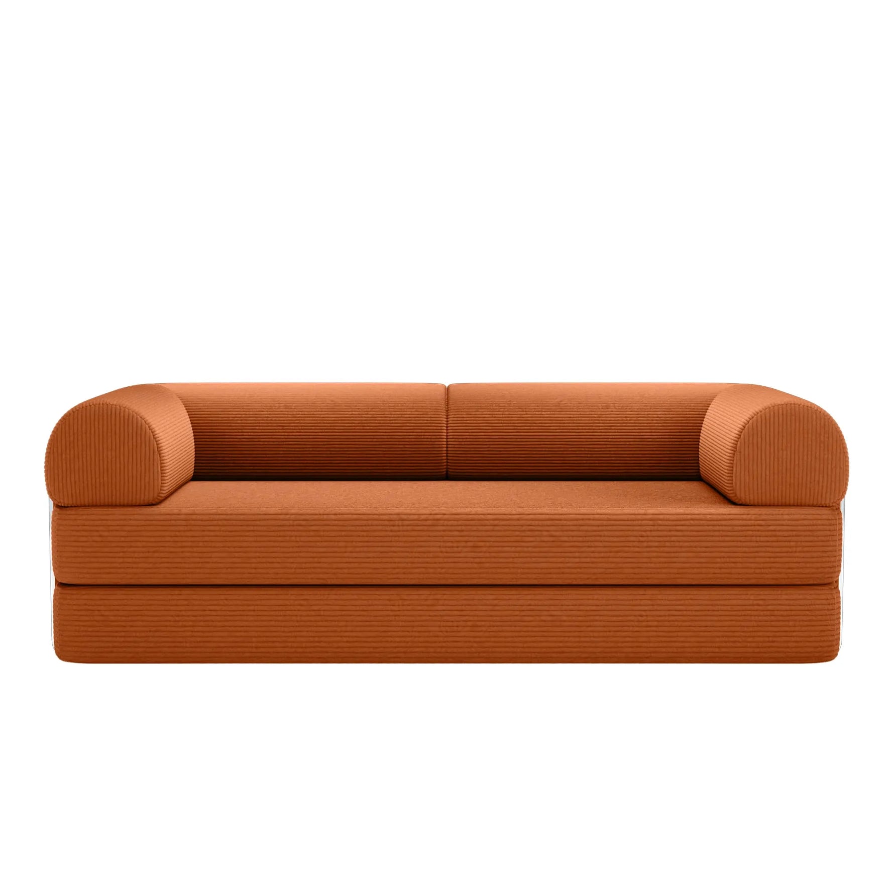 Primyhome Large Pumpkin Brown convertible foldable sofa bed
