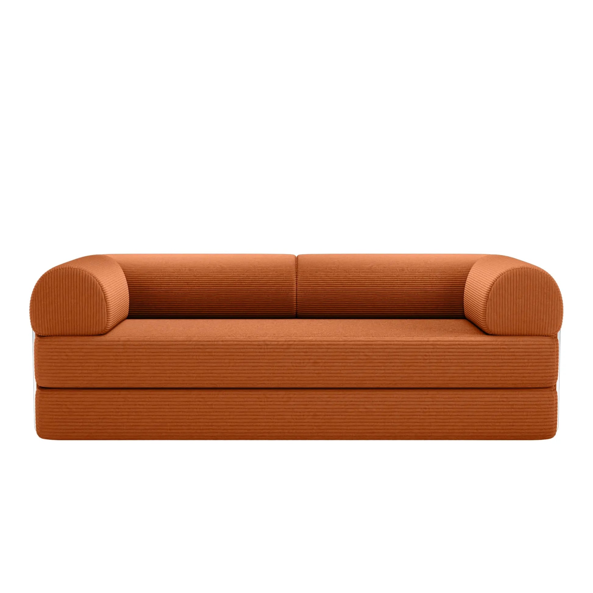 Primyhome Large Pumpkin Brown convertible foldable sofa bed