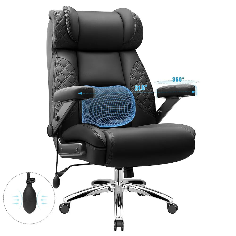 Big and Tall Leather Executive Back Support Office Chair