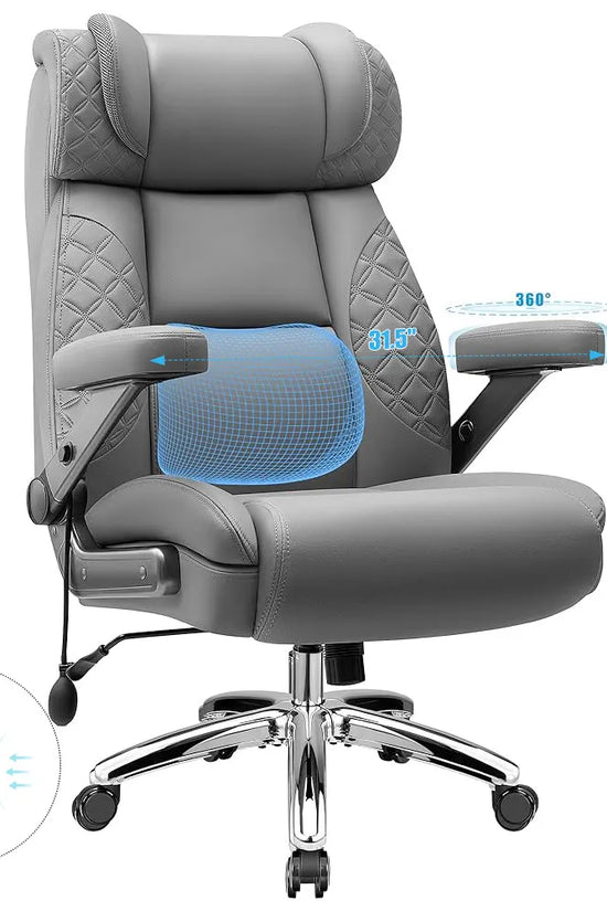 Big and Tall Leather Executive Back Support Office Chair