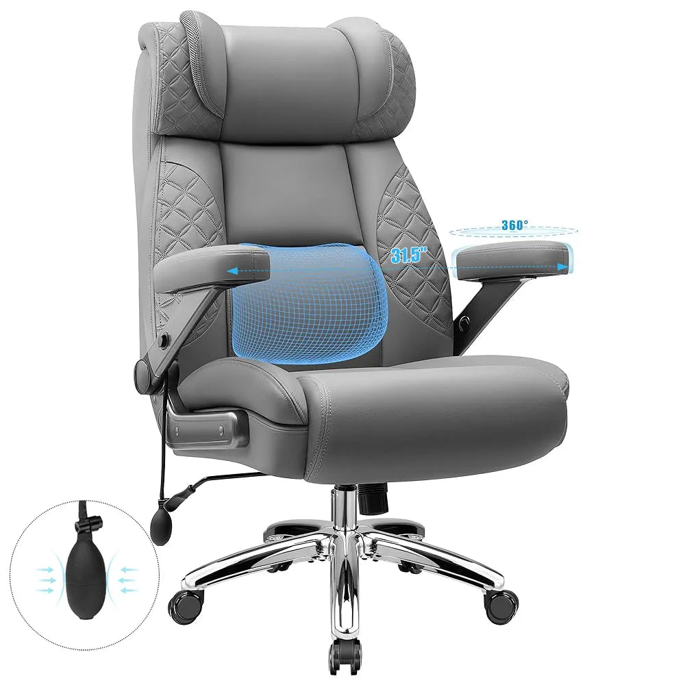 Big and Tall Leather Executive Back Support Office Chair