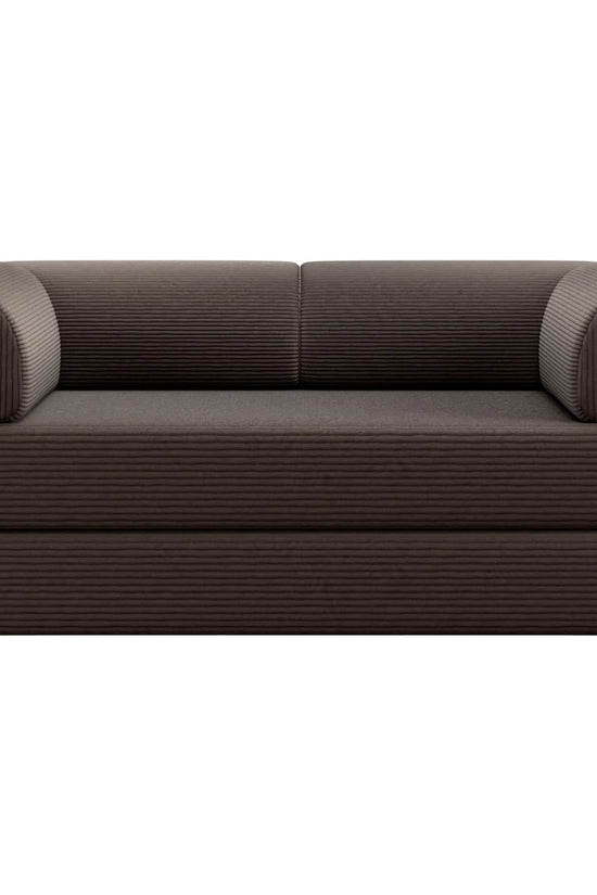 Primyhome mid-size convertible Coffee Brown foldable sofa bed