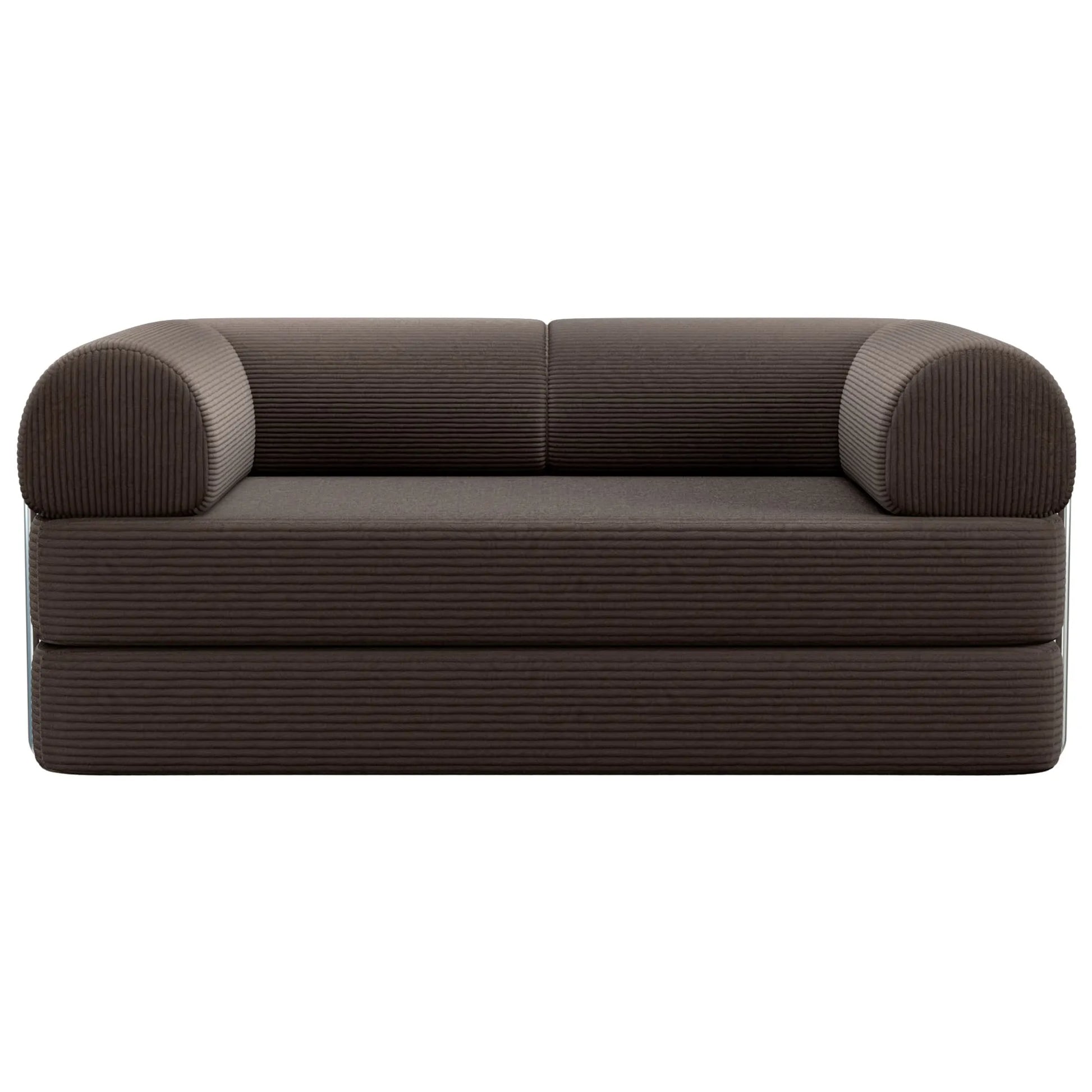 Primyhome mid-size convertible Coffee Brown foldable sofa bed