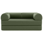 Primyhome mid-size Olive Green convertible foldable sofa bed