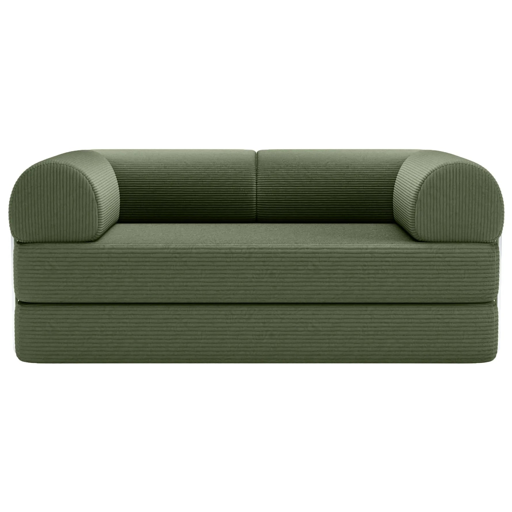 Primyhome mid-size Olive Green convertible foldable sofa bed