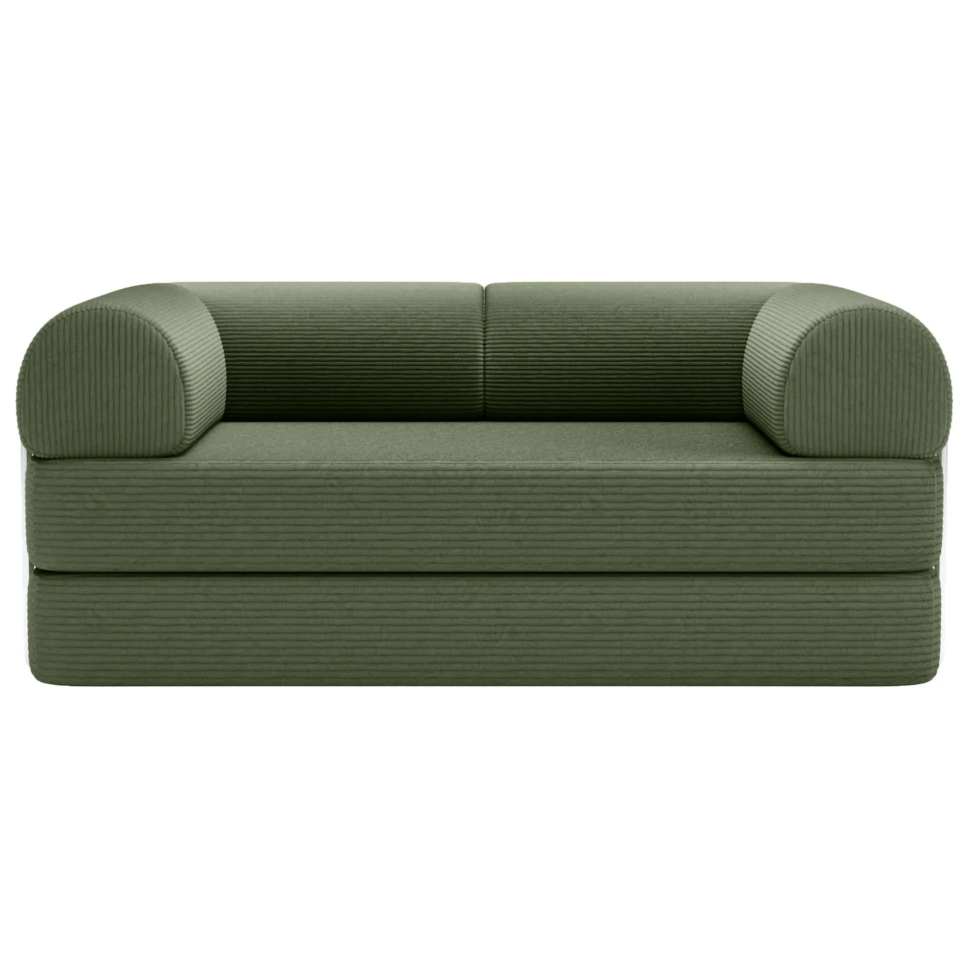 Primyhome mid-size Olive Green convertible foldable sofa bed
