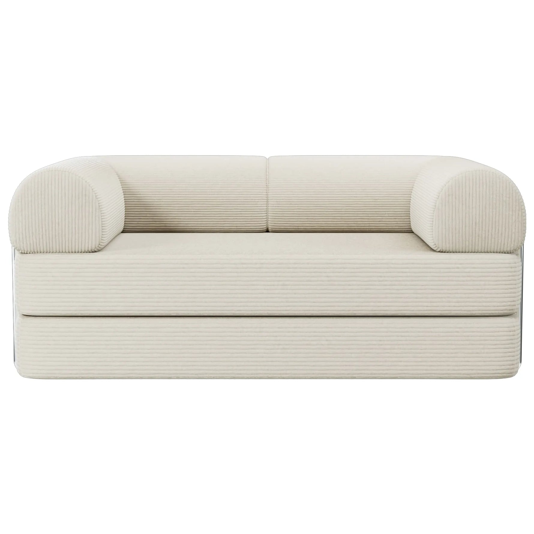 Primyhome mid-size White  convertible foldable sofa bed