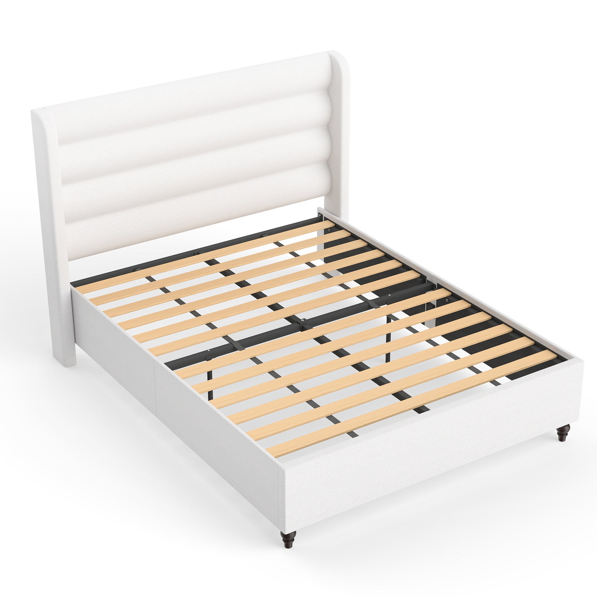 Arlo Solid Wood Bed with Tapered Legs