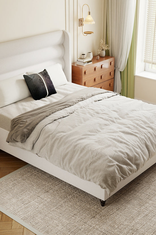 Arlo Solid Wood Bed with Tapered Legs