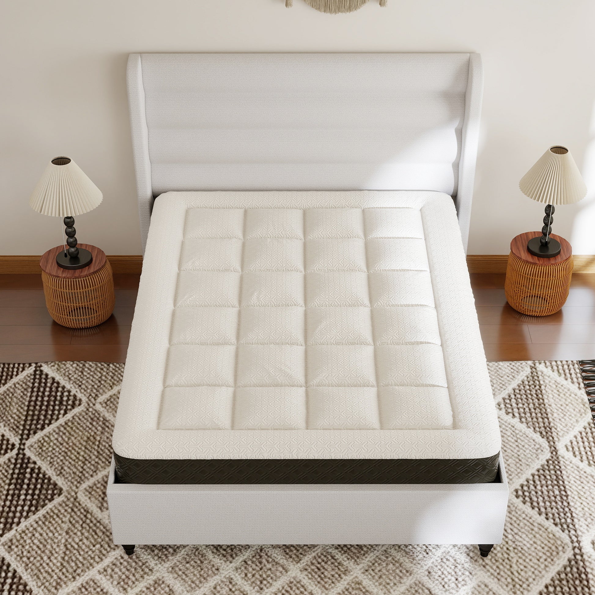 Arlo Solid Wood Bed with Tapered Legs