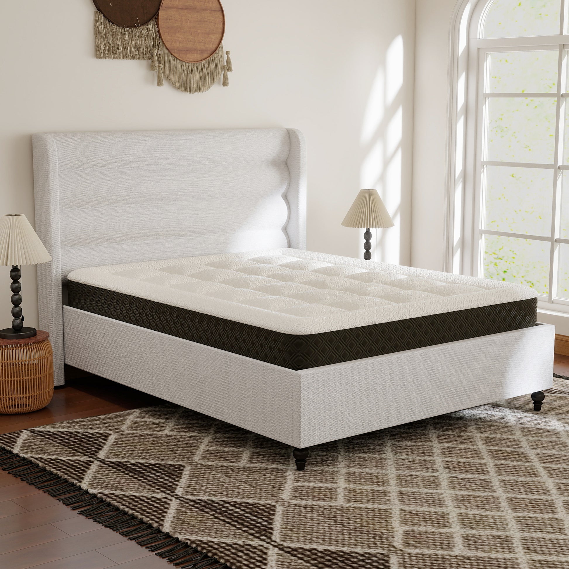 Arlo Solid Wood Bed with Tapered Legs