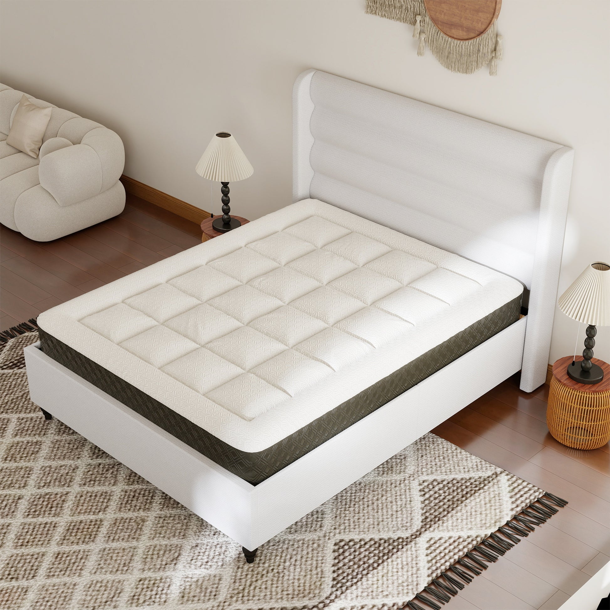 Arlo Solid Wood Bed with Tapered Legs