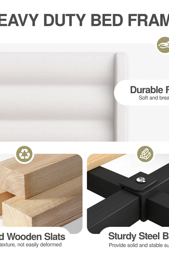 Arlo Solid Wood Bed with Tapered Legs