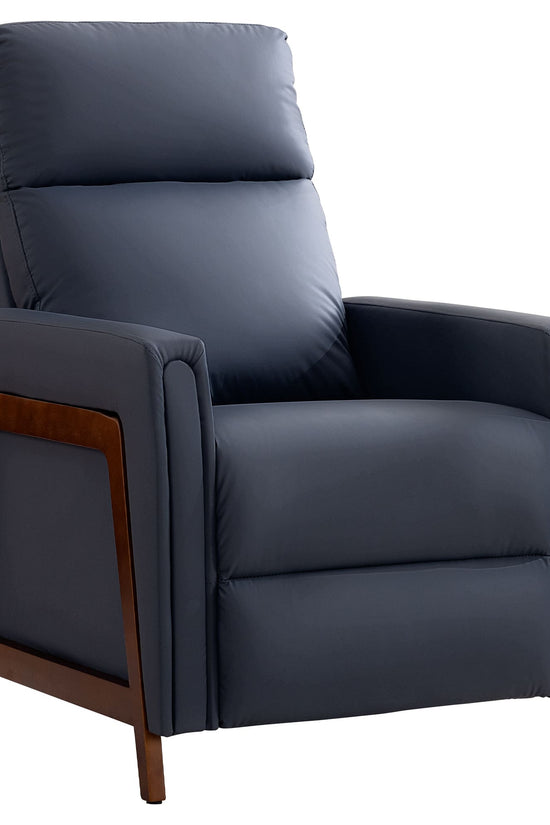 Mid-Century Modern Leather Power Recliner Chair