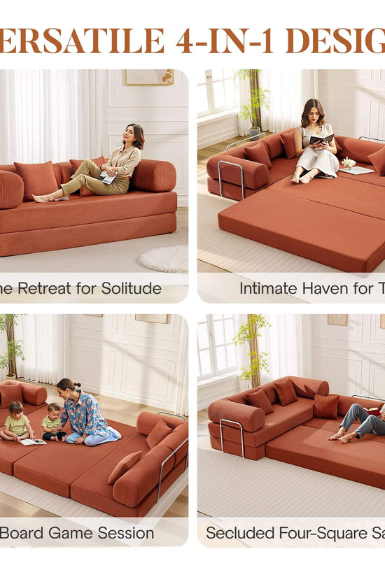 Combination Corner Sofa with High-Rebound Density Sponge