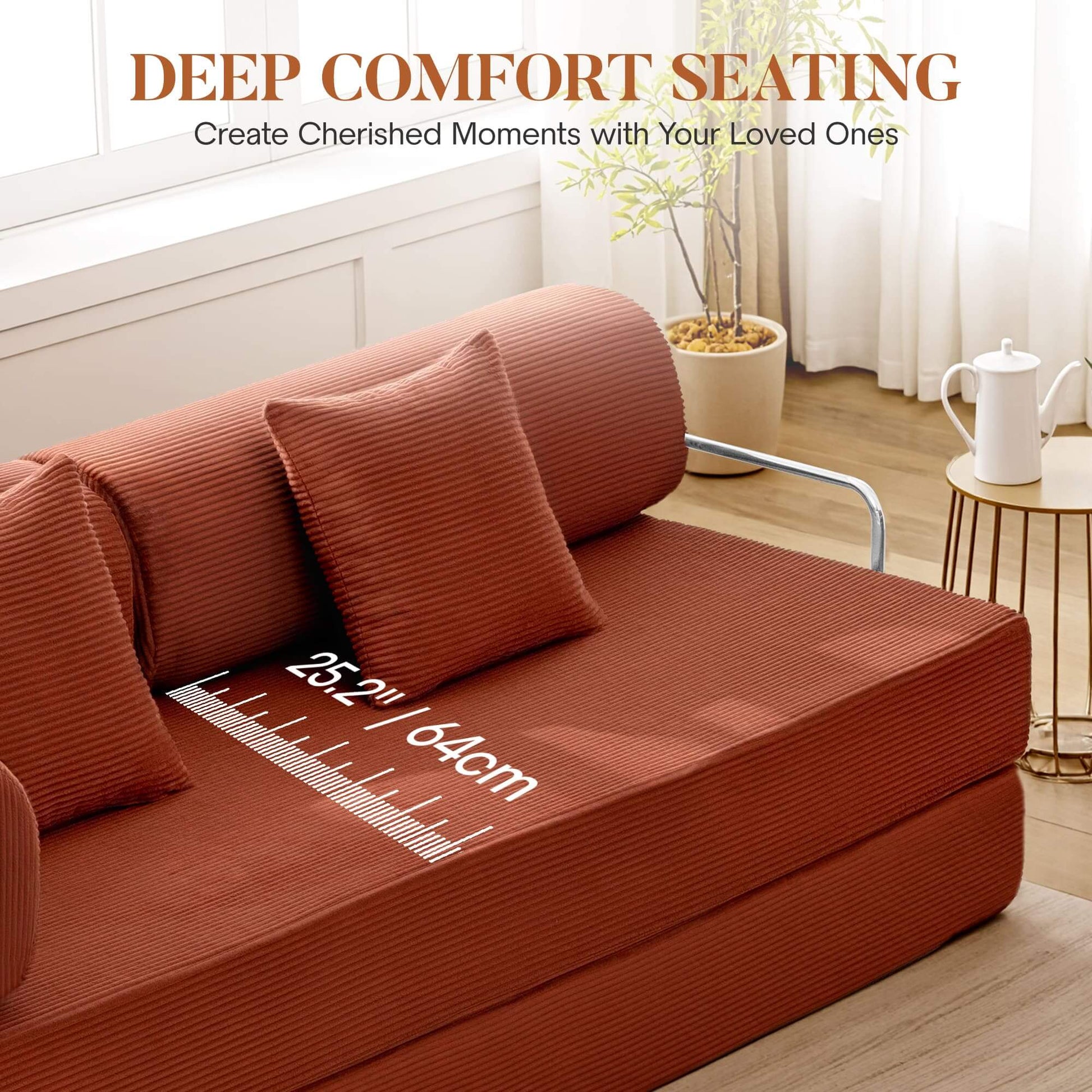Combination Corner Sofa with High-Rebound Density Sponge