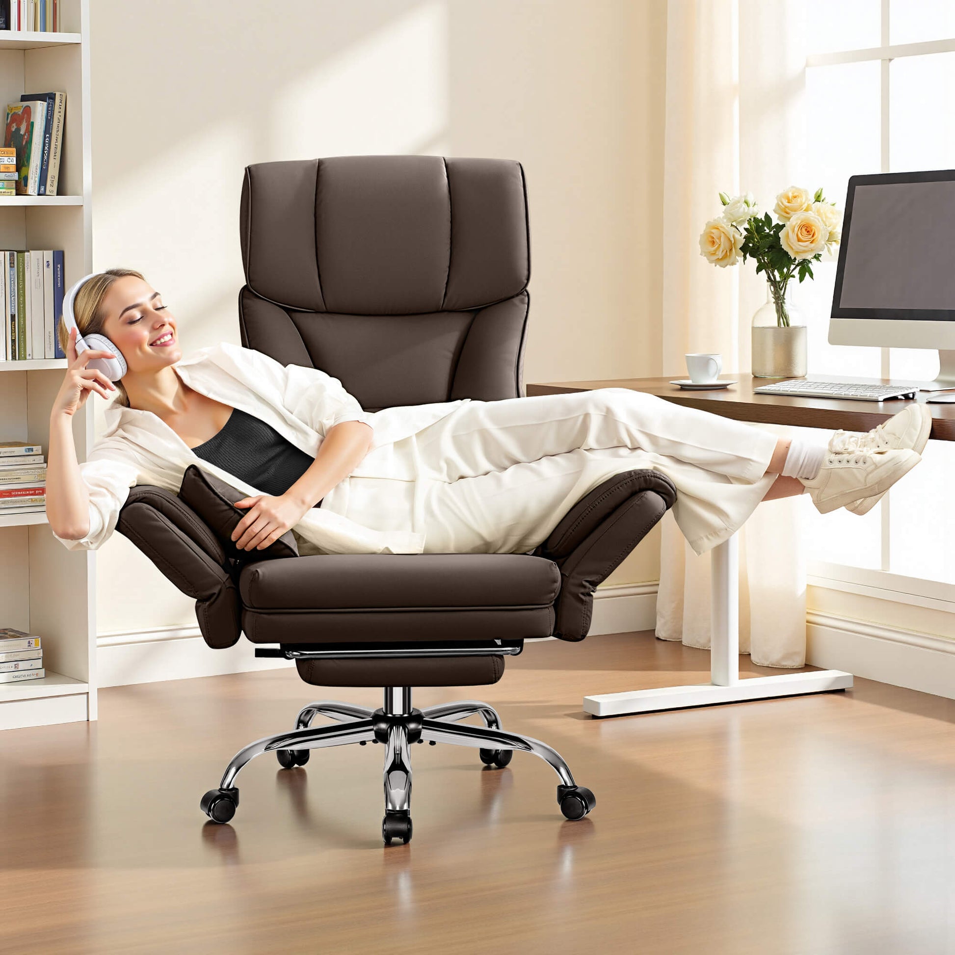 Big and Tall Executive Office Chair with Ergonomic Lumbar Support 6088